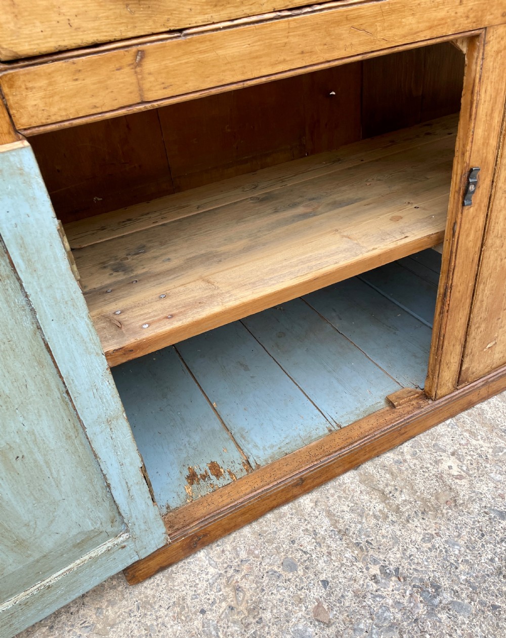 Antique Westcountry Pine Dresser Base View XX