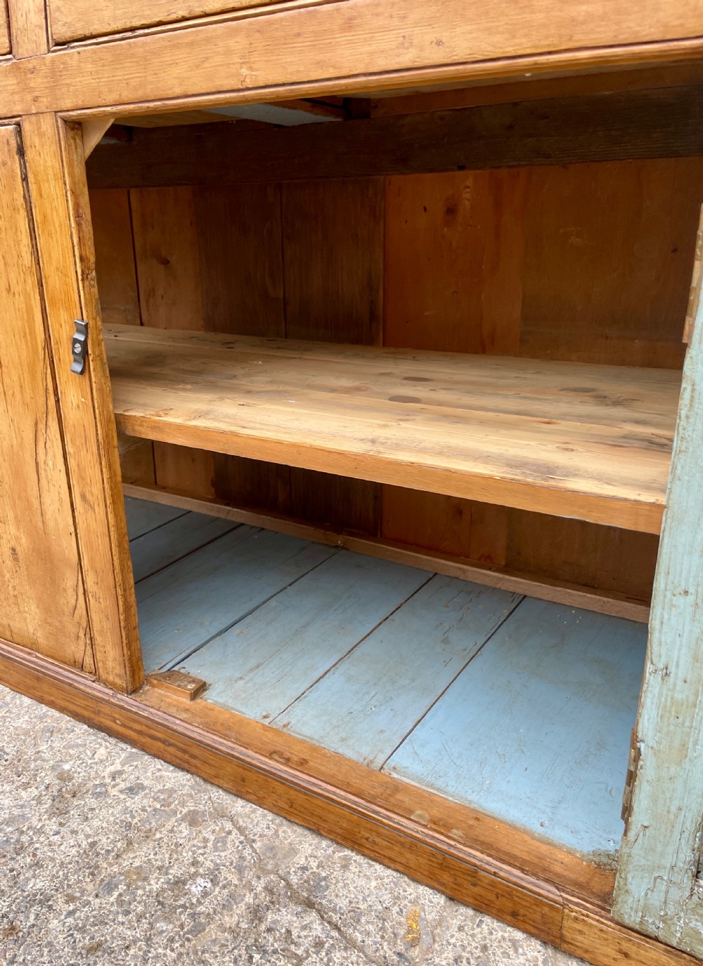 Antique Westcountry Pine Dresser Base View XXI