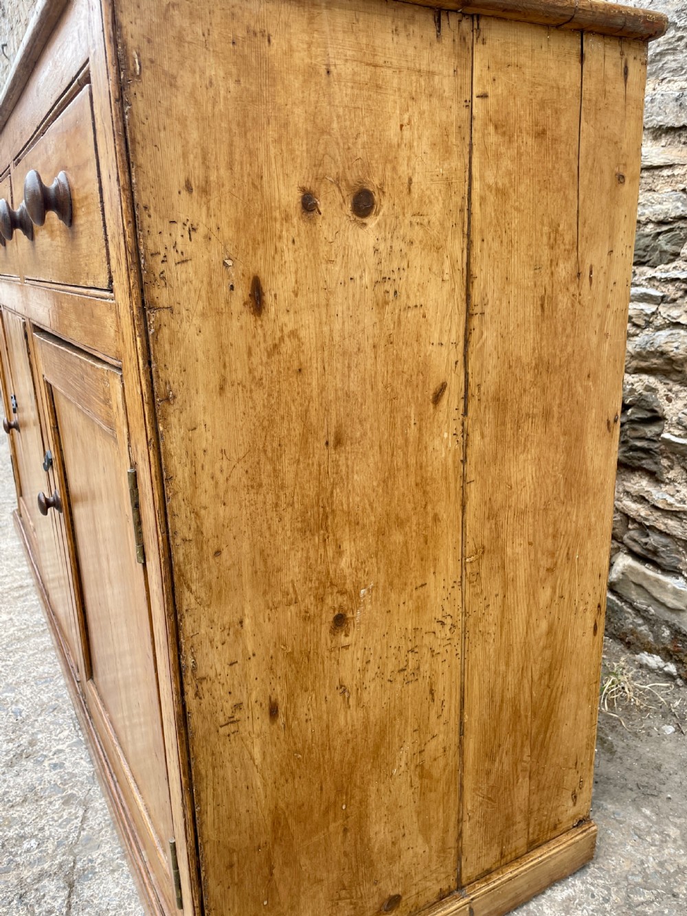 Antique Westcountry Pine Dresser Base View XXIV