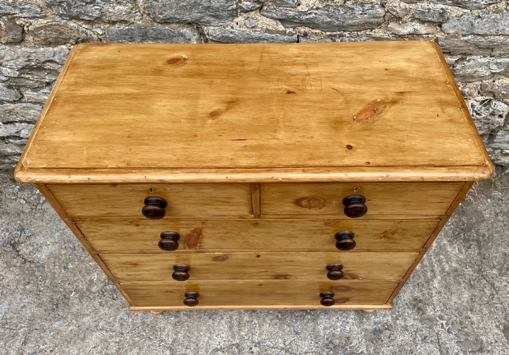 Victorian Stripped Pine Chest of Drawers View IV