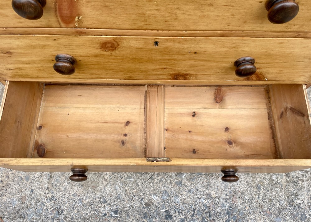 Victorian Stripped Pine Chest of Drawers View XII