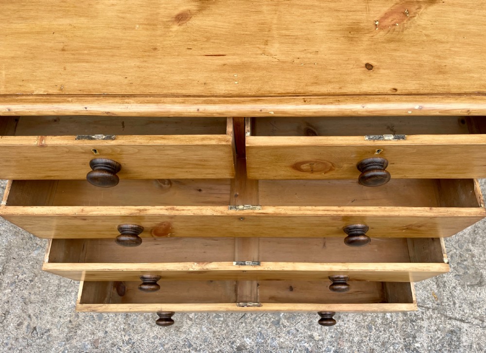 Victorian Stripped Pine Chest of Drawers View XIII