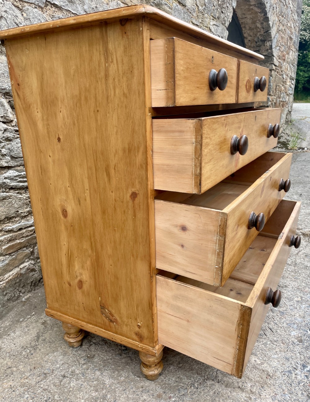 Victorian Stripped Pine Chest of Drawers View XIV