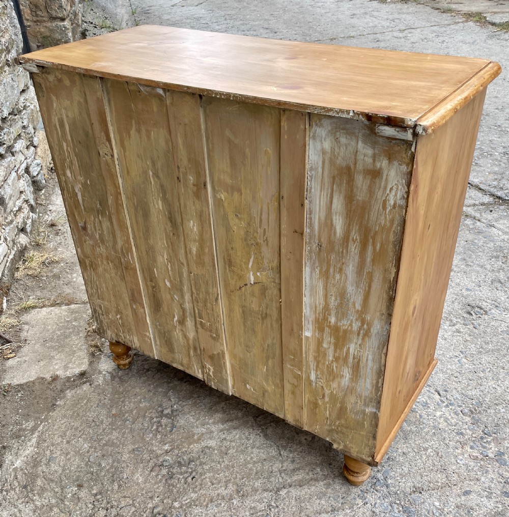 Victorian Stripped Pine Chest of Drawers View XV