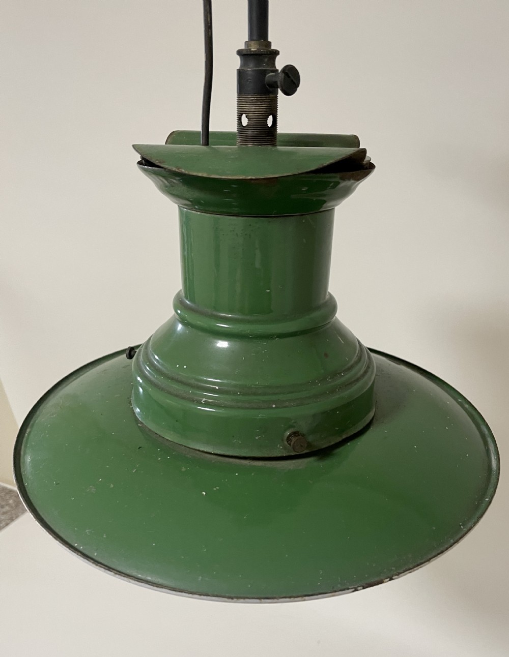 Antique Enamel Railway Station Pendant View VI