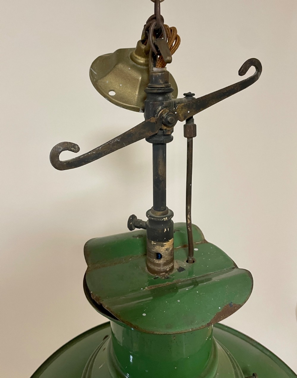 Antique Enamel Railway Station Pendant View VIII