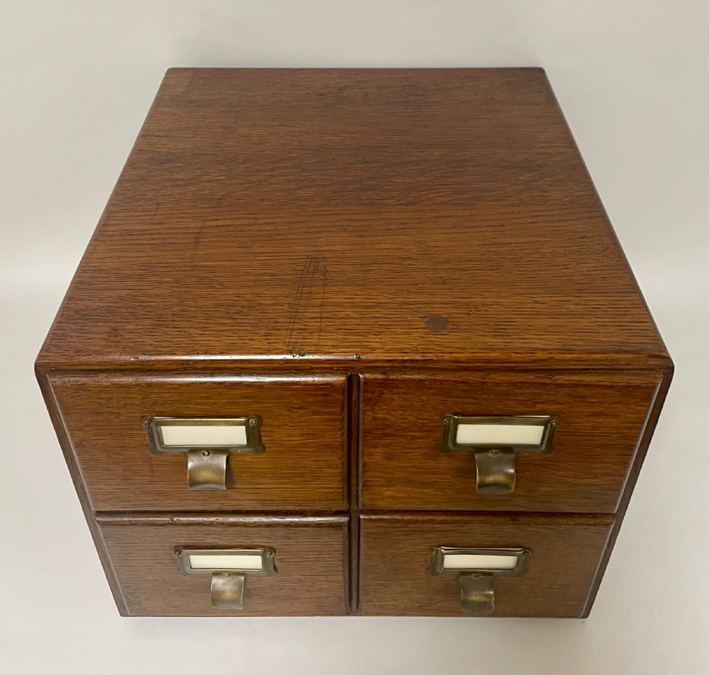 Antique Oak Filing Drawers View II