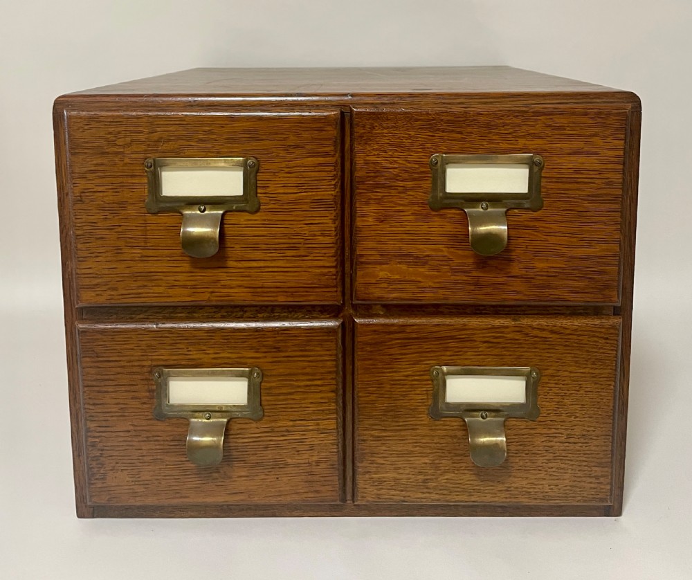 Antique Oak Filing Drawers View III