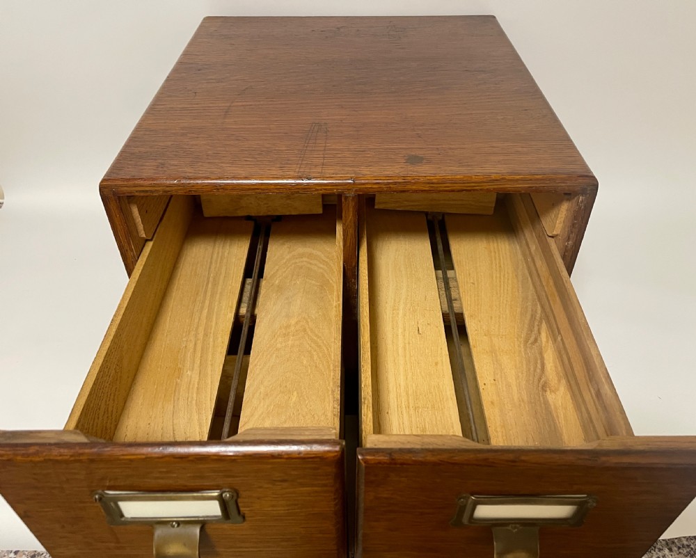 Antique Oak Filing Drawers View IX