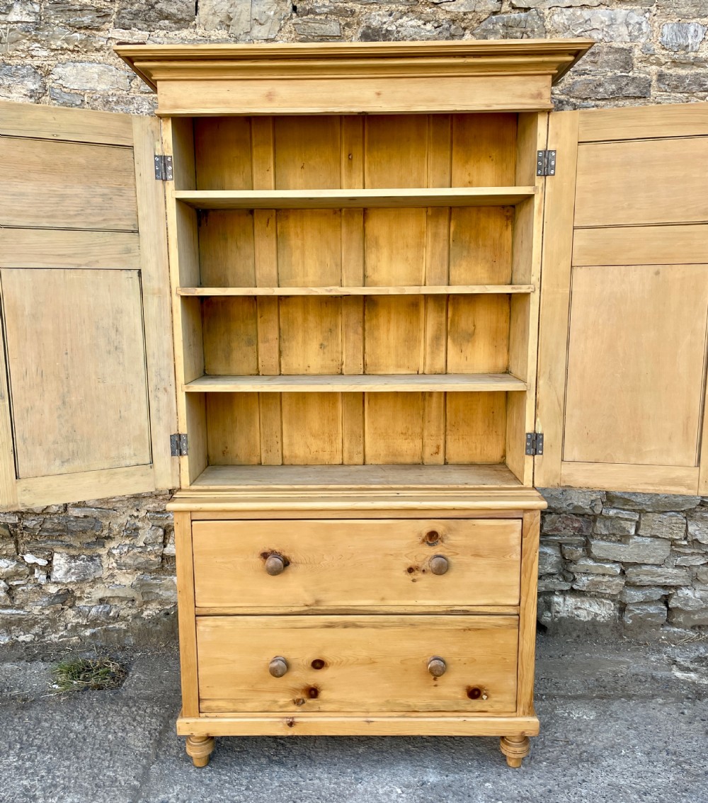 Antique Pine Housekeepers Cupboard View XIII