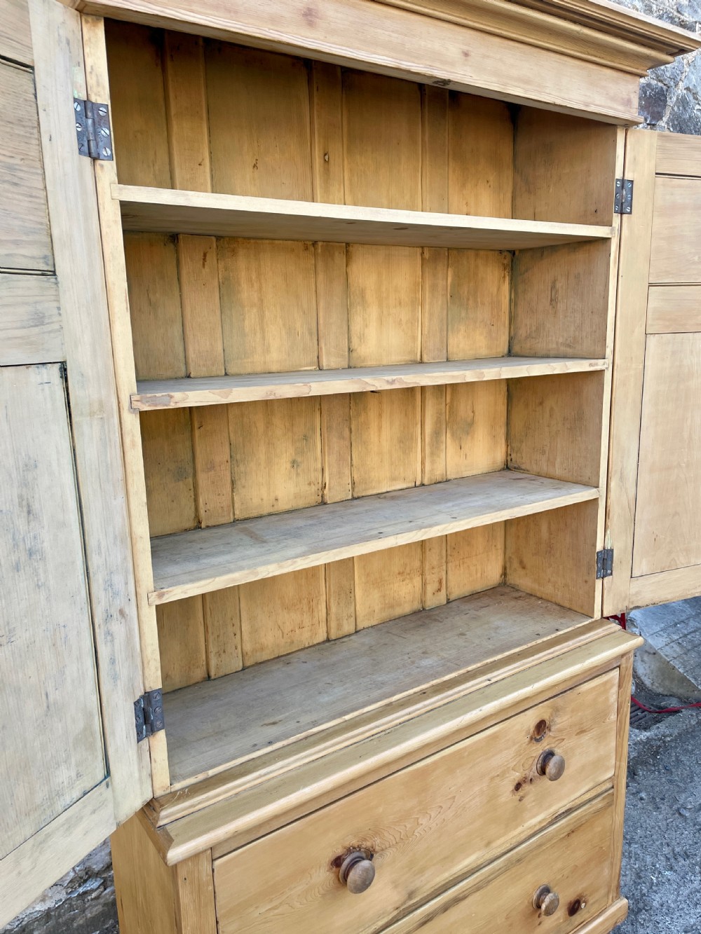 Antique Pine Housekeepers Cupboard View XV