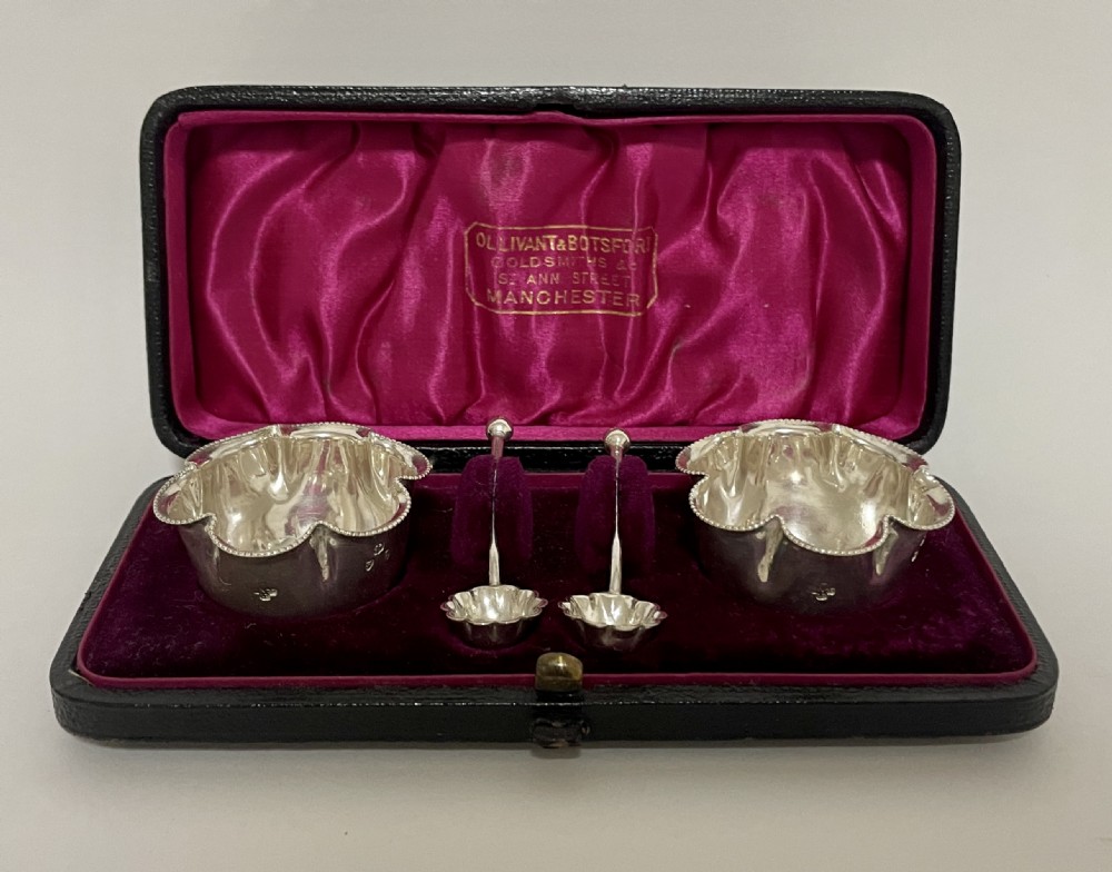Victorian Silver Salts in Box