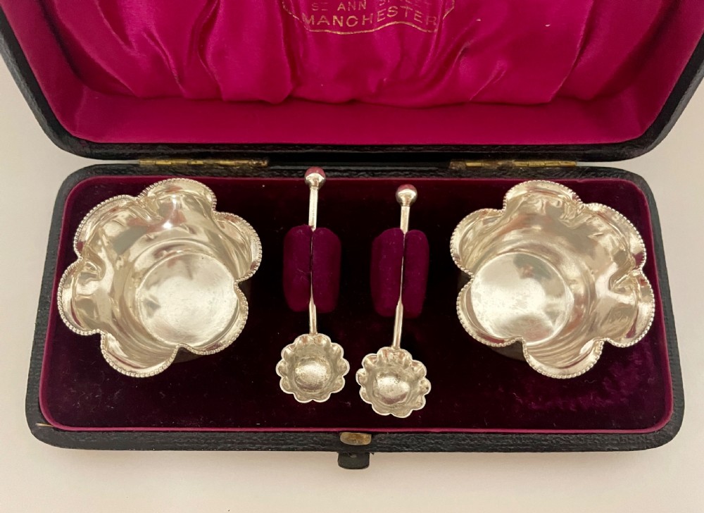 Victorian Silver Salts in Box View III