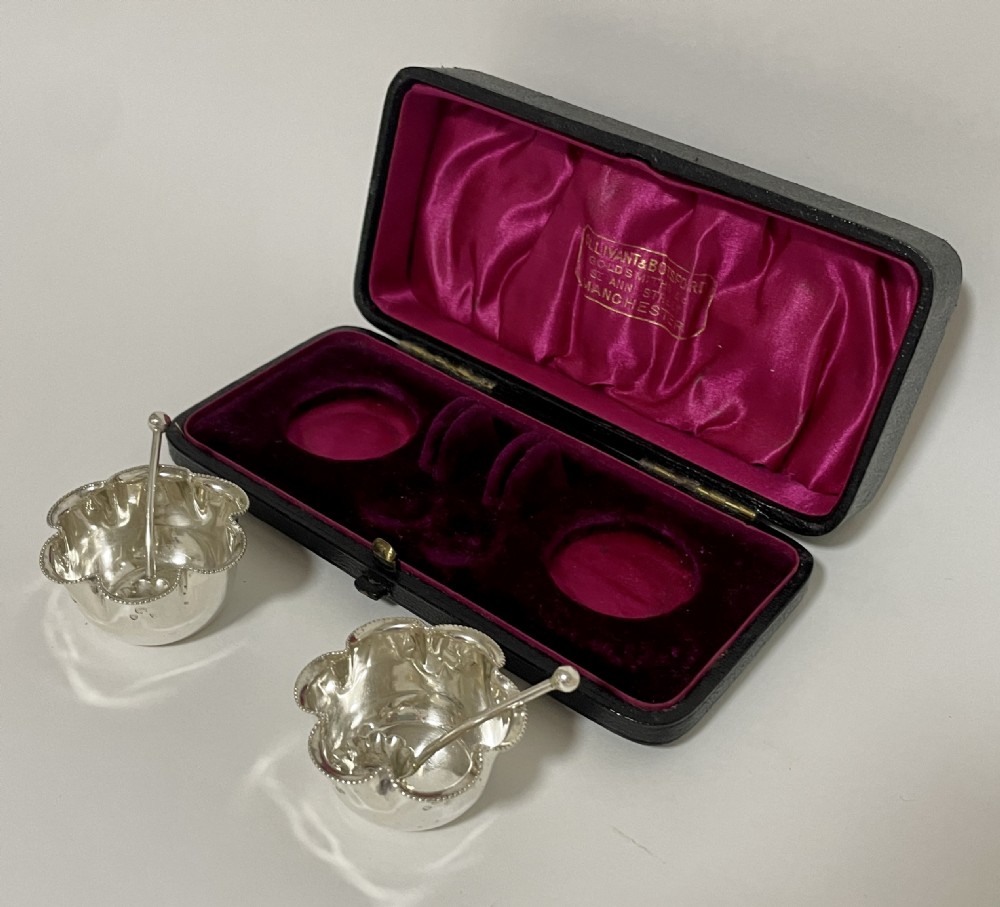 Victorian Silver Salts in Box View VI