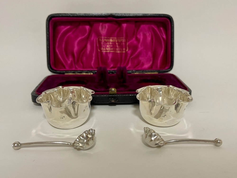 Victorian Silver Salts in Box View VII