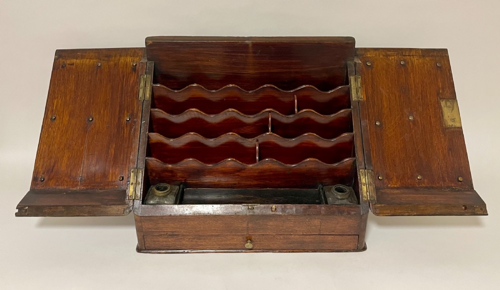 Antique Oak Stationery Cabinet View X