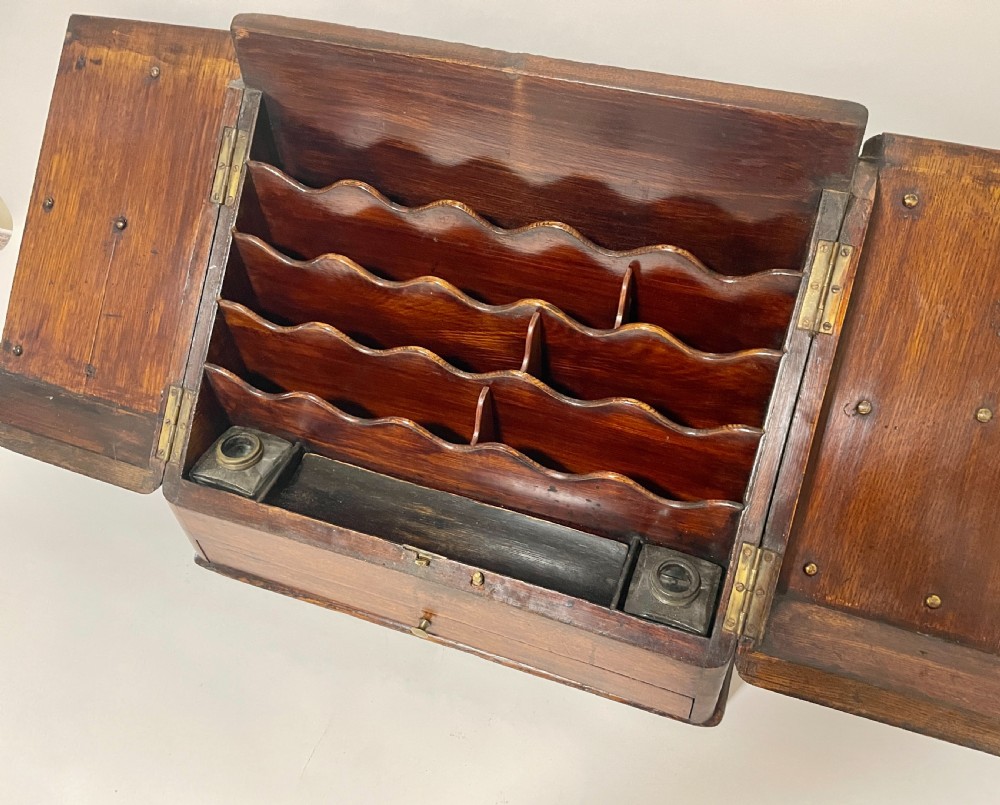 Antique Oak Stationery Cabinet View XI