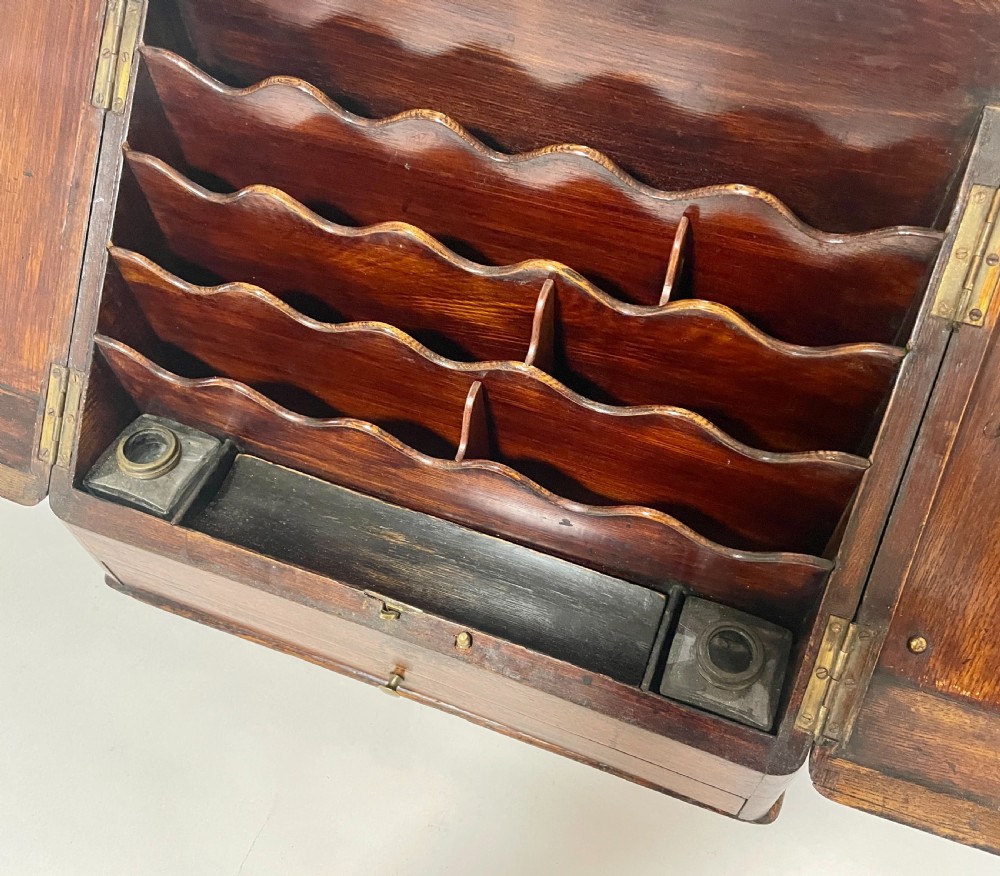Antique Oak Stationery Cabinet View XII