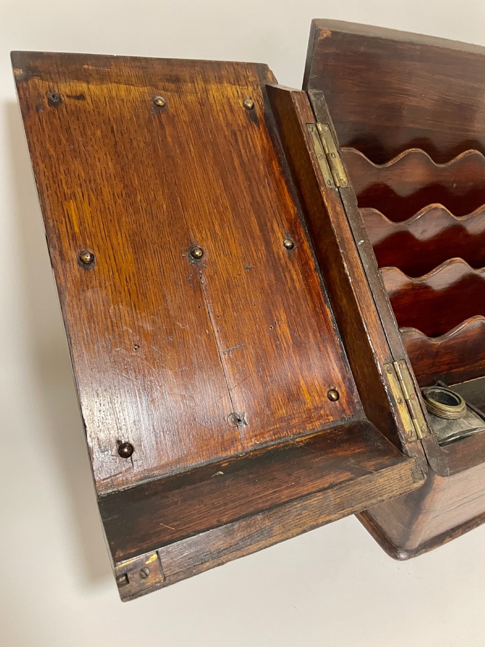 Antique Oak Stationery Cabinet View XIV
