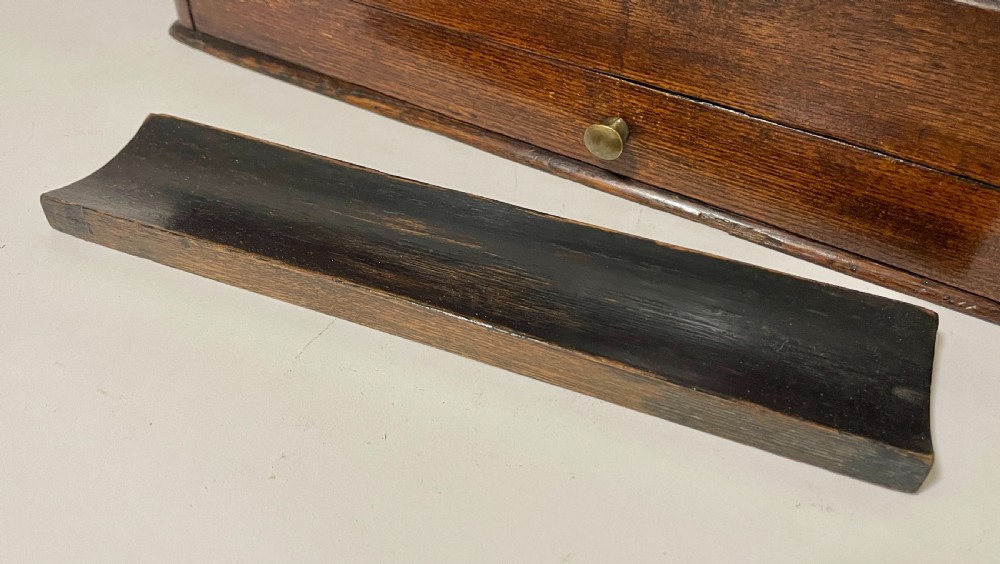 Antique Oak Stationery Cabinet View XV