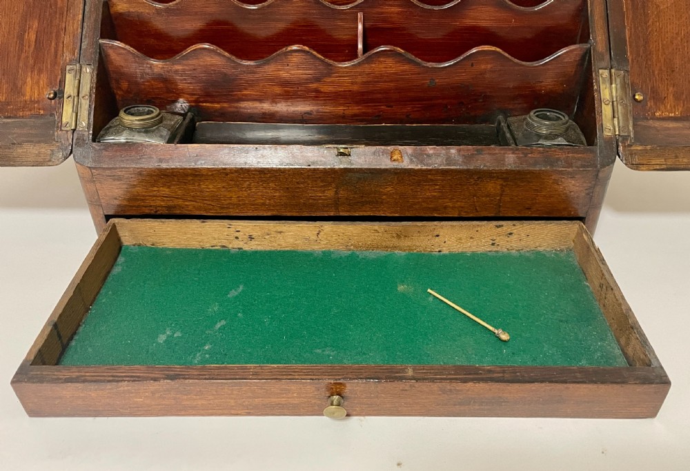 Antique Oak Stationery Cabinet View XVI