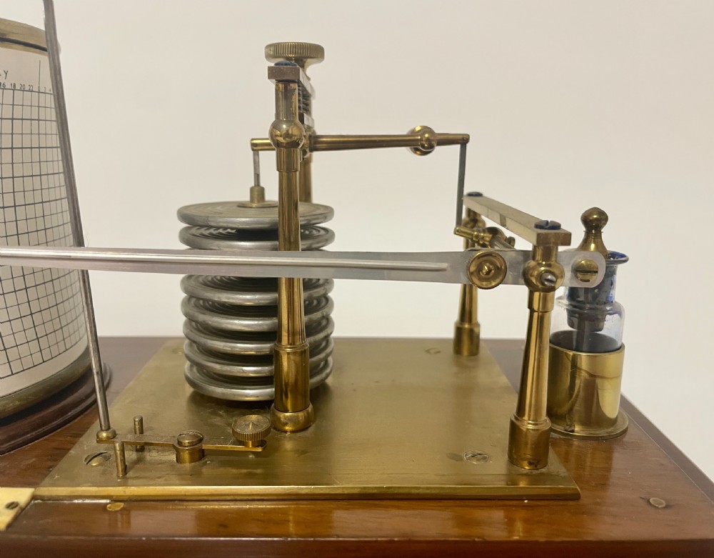 Antique Mahogany Barograph by J.Lizars View V