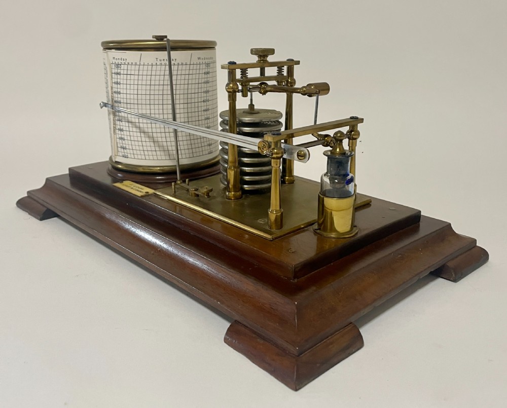 Antique Mahogany Barograph by J.Lizars View VI