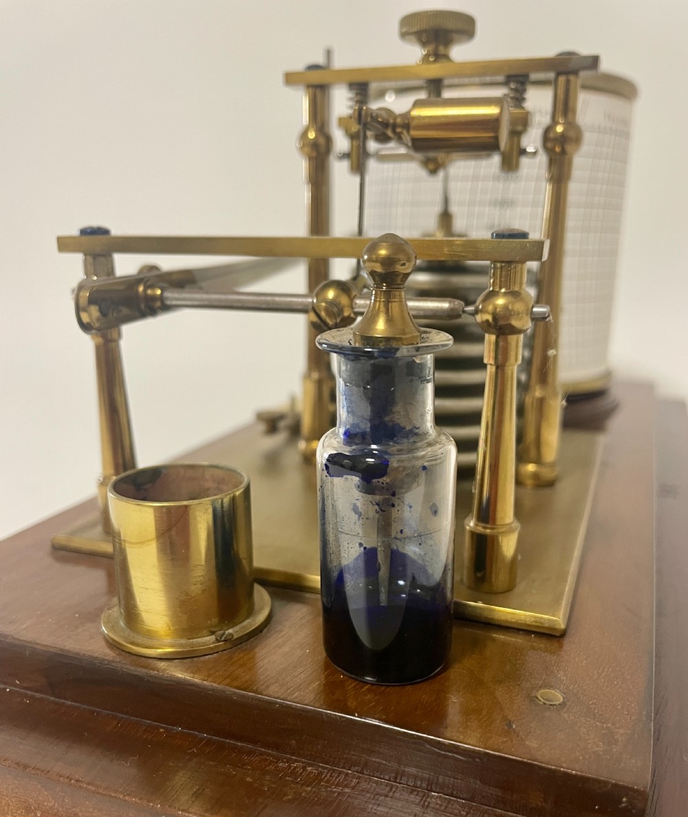 Antique Mahogany Barograph by J.Lizars View IX