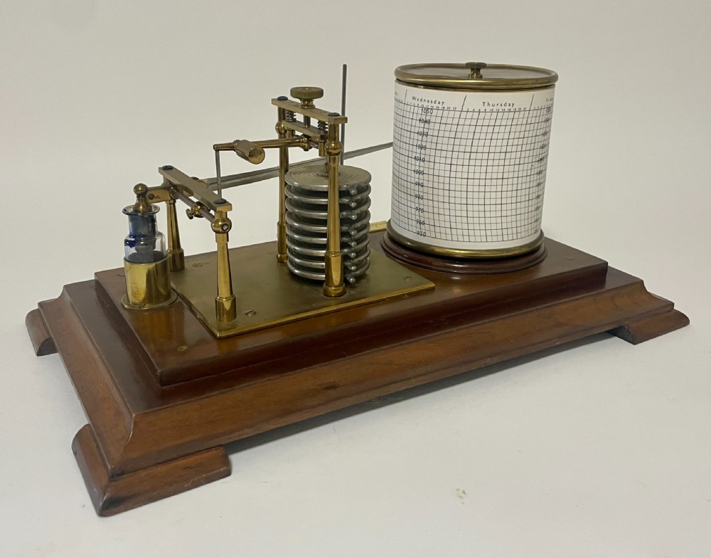 Antique Mahogany Barograph by J.Lizars View X