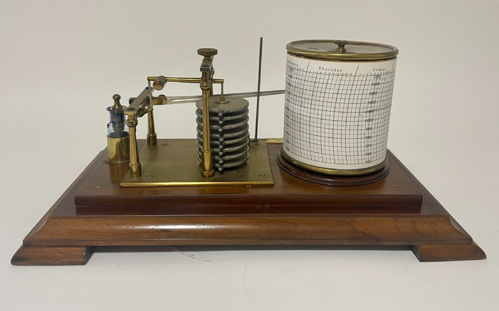 Antique Mahogany Barograph by J.Lizars View XI