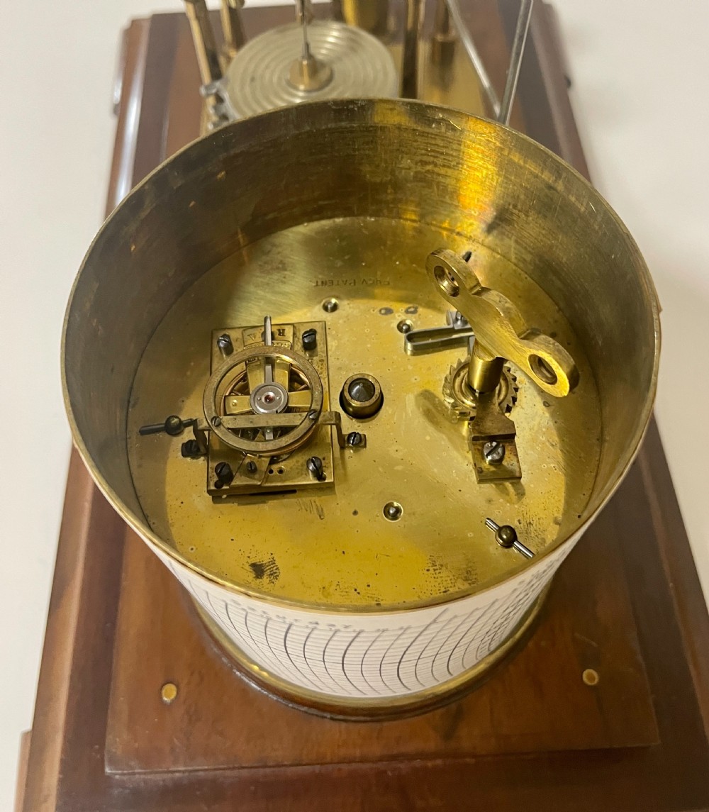 Antique Mahogany Barograph by J.Lizars View XII