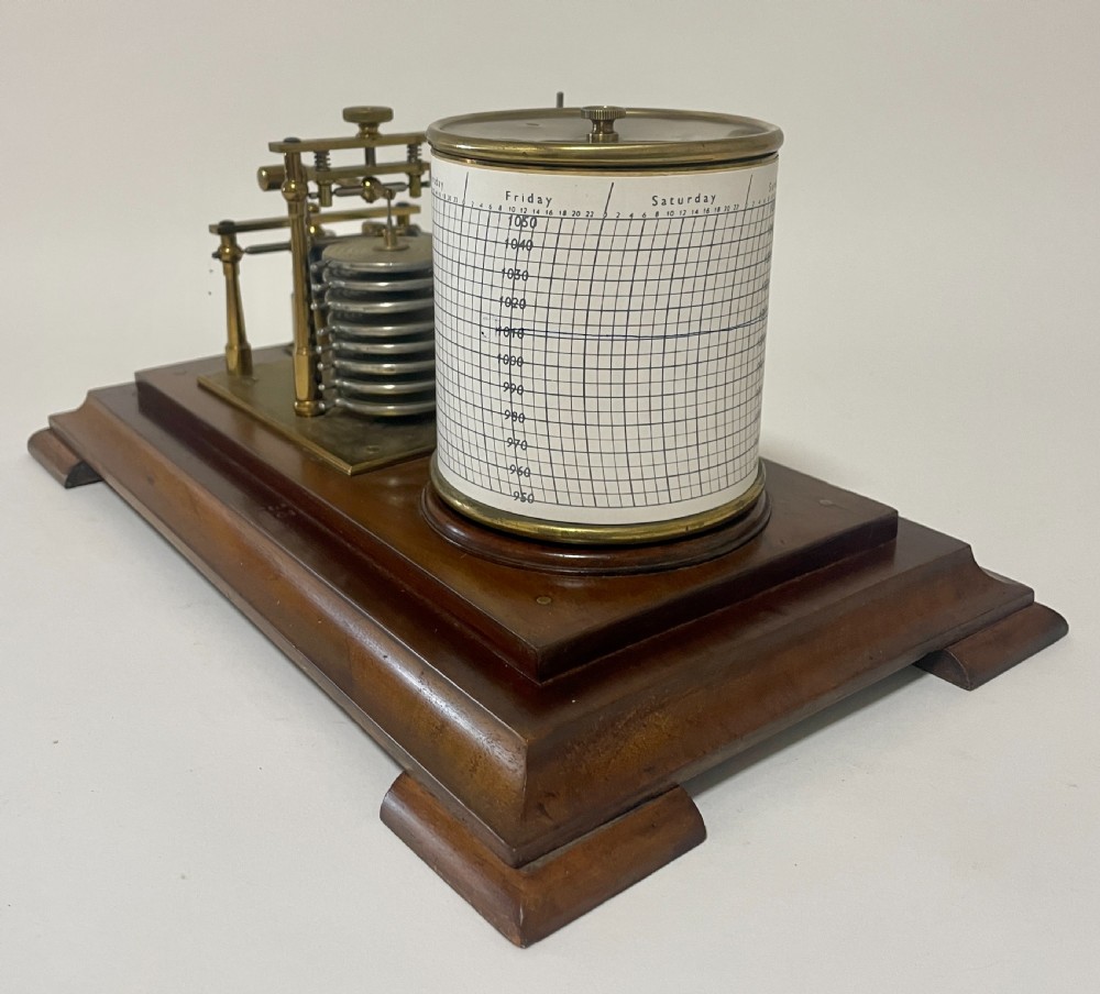Antique Mahogany Barograph by J.Lizars View XIV