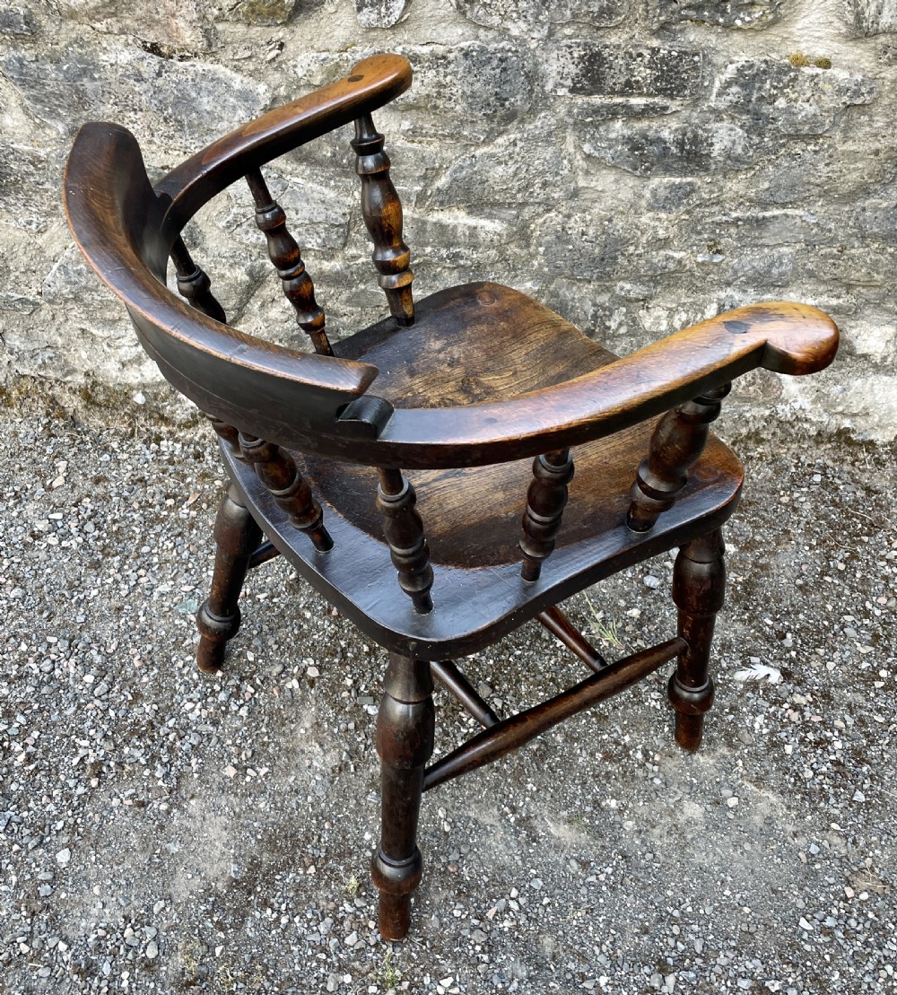 Antique Elm Captains Chair View VIII