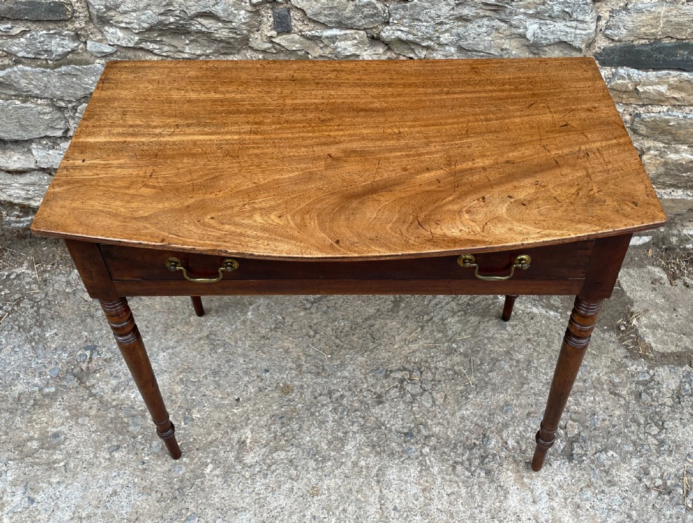 Georgian Mahogany Bow Front Side Table View III