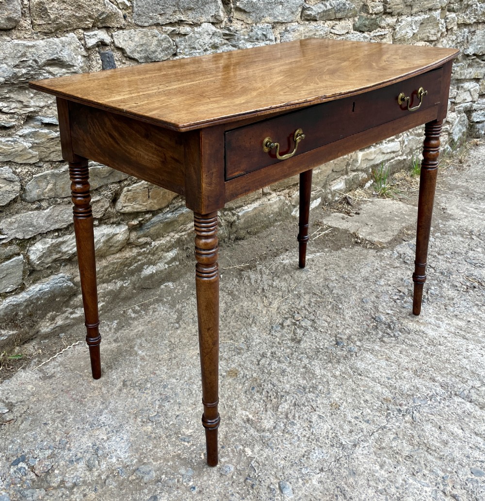 Georgian Mahogany Bow Front Side Table View IV