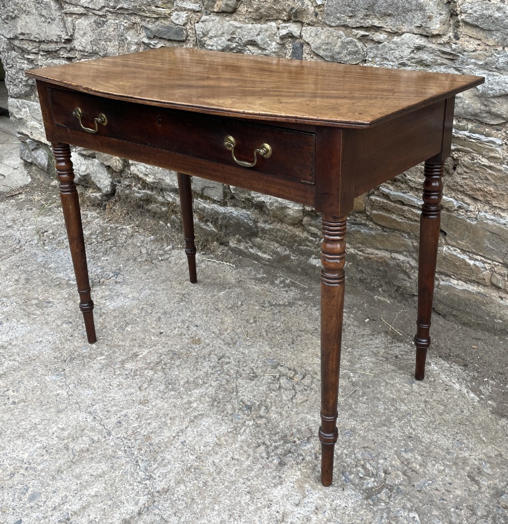 Georgian Mahogany Bow Front Side Table View VIII
