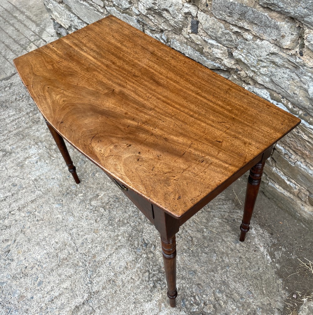 Georgian Mahogany Bow Front Side Table View X