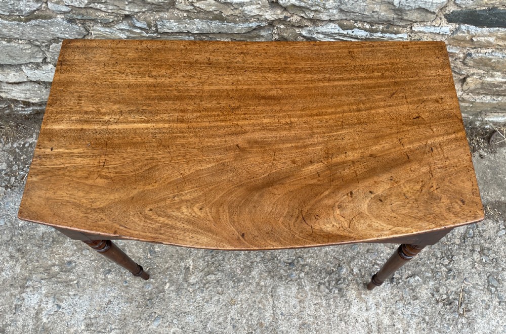 Georgian Mahogany Bow Front Side Table View XI
