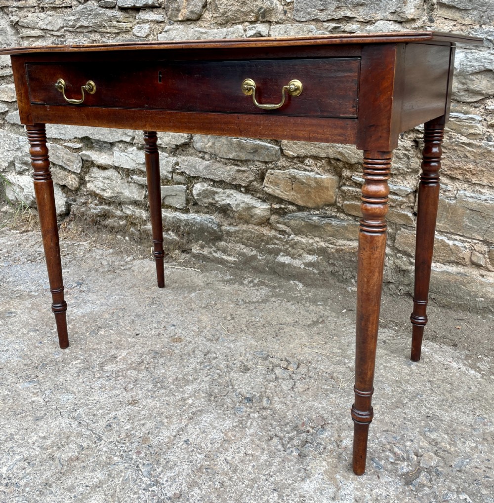 Georgian Mahogany Bow Front Side Table View XII
