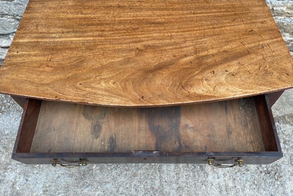 Georgian Mahogany Bow Front Side Table View XIII