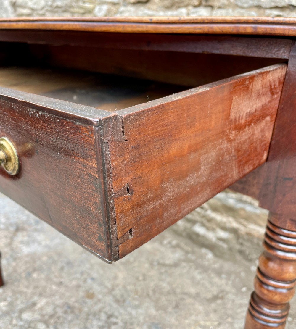 Georgian Mahogany Bow Front Side Table View XIV