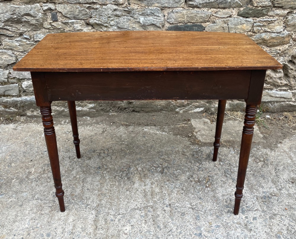 Georgian Mahogany Bow Front Side Table View XV