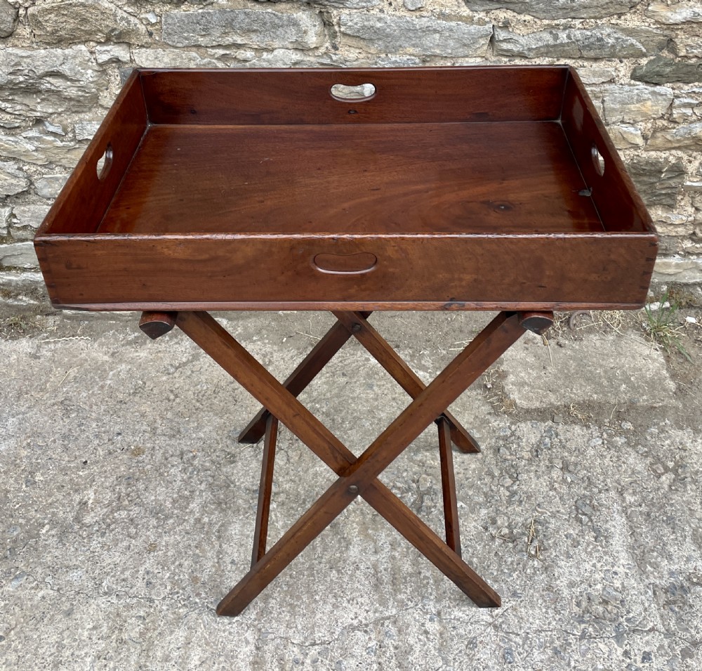 Victorian Mahogany Folding Butlers Tray