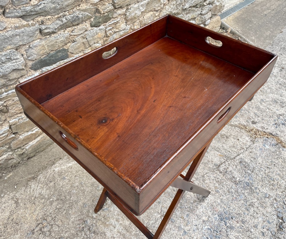 Victorian Mahogany Folding Butlers Tray View IV