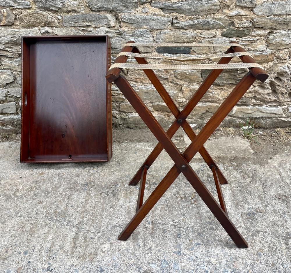 Victorian Mahogany Folding Butlers Tray View V