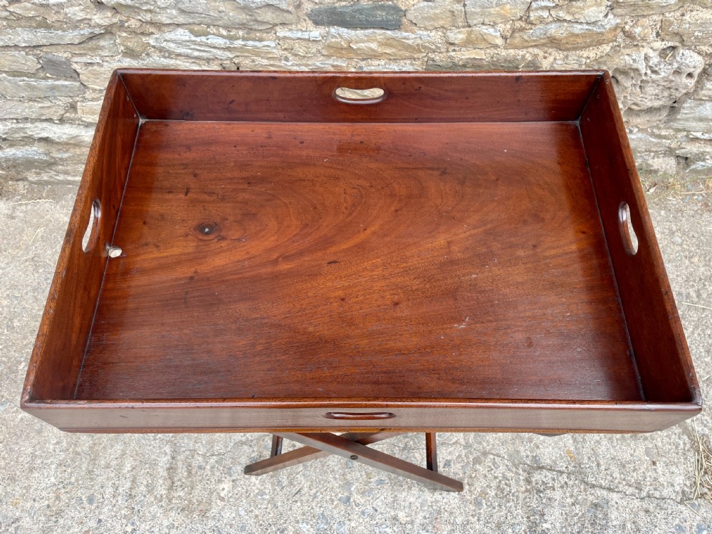 Victorian Mahogany Folding Butlers Tray View VI
