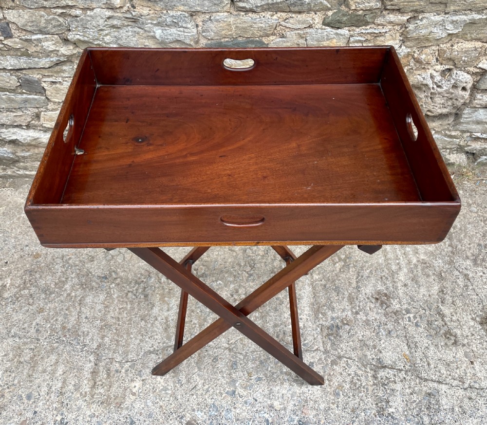 Victorian Mahogany Folding Butlers Tray View VIII