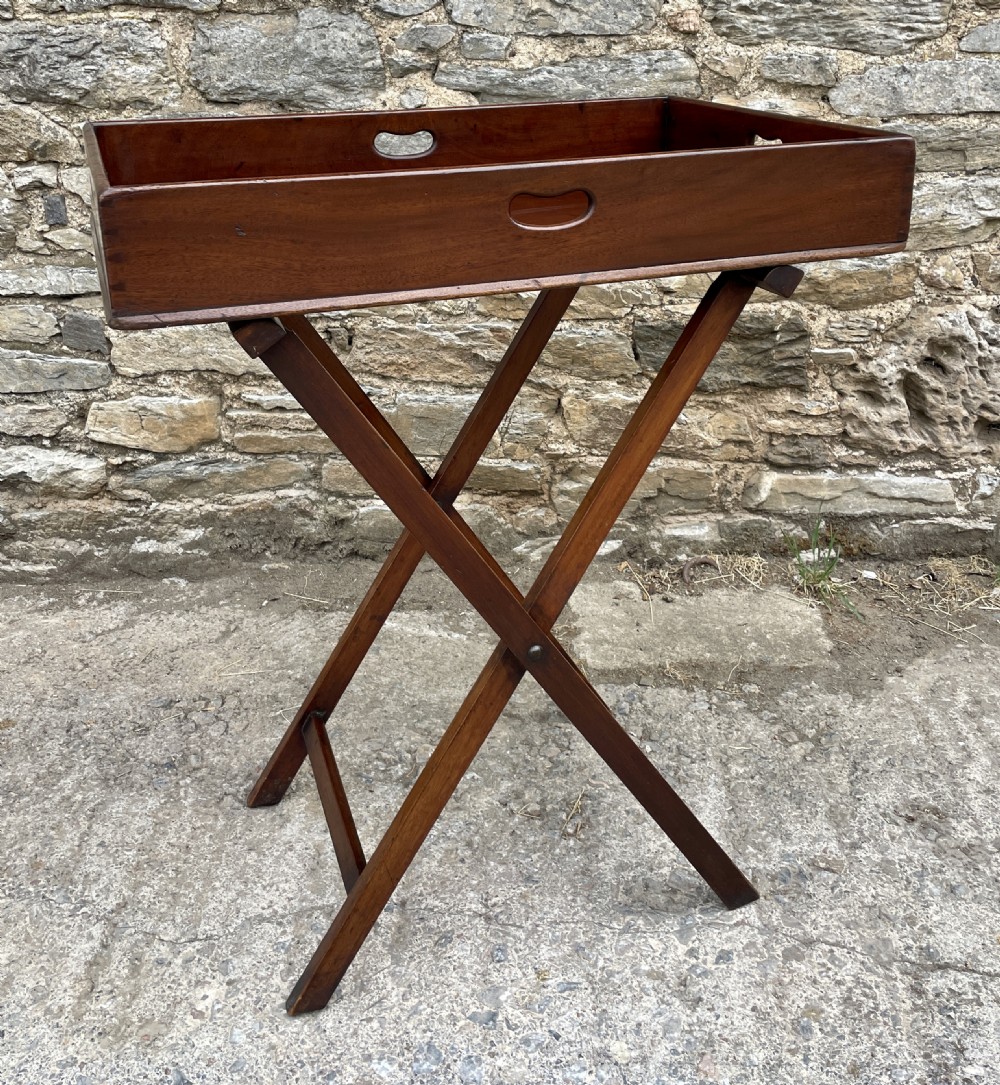 Victorian Mahogany Folding Butlers Tray View X