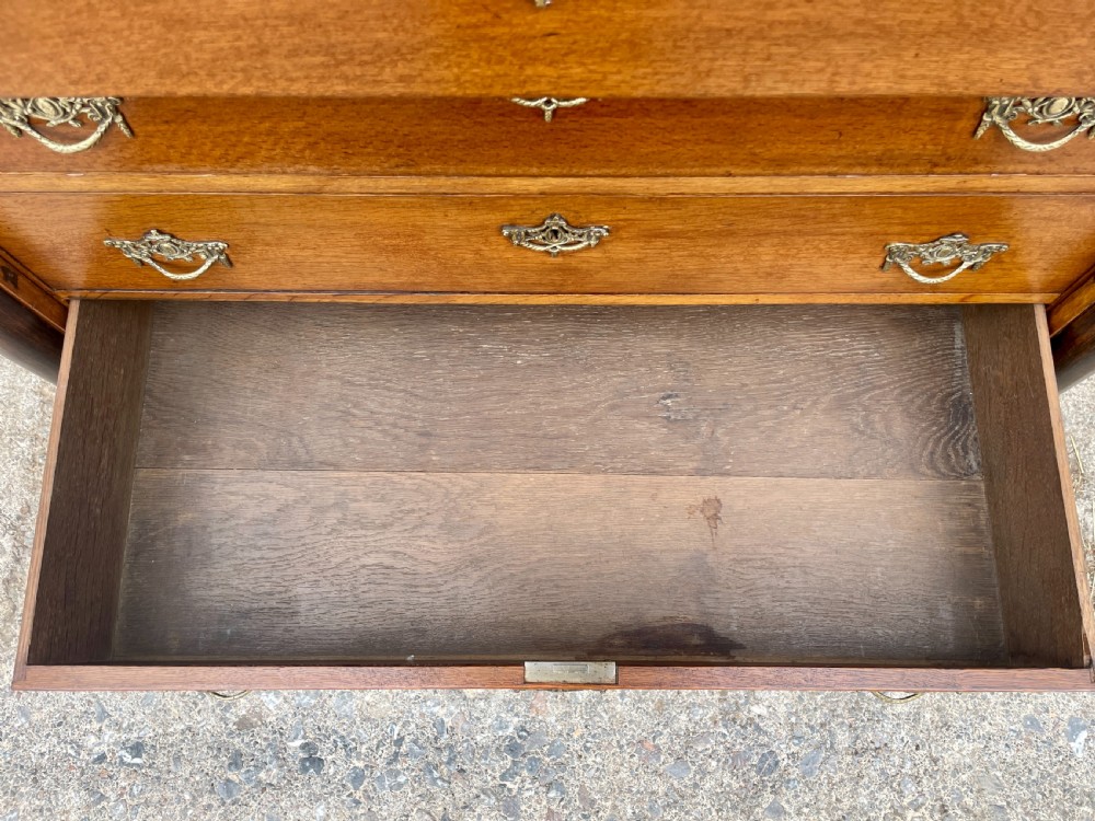 Antique Dutch Biedermeier Style Oak Chest of Drawers View XII