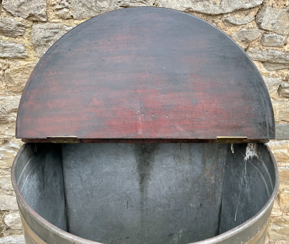 Antique Toleware Tea Bin View XII